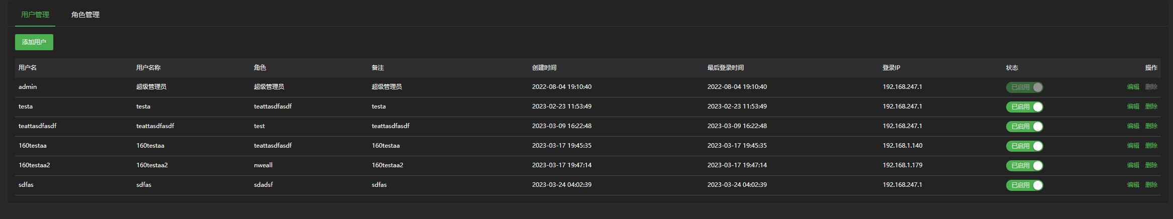 用户管理 用户管理